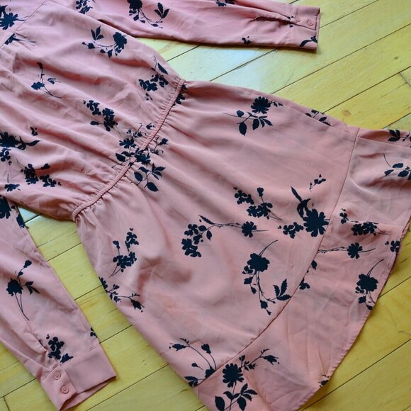 Joie Pink Acey Floral Long Sleeve Dress Size XS - Picture 12 of 12